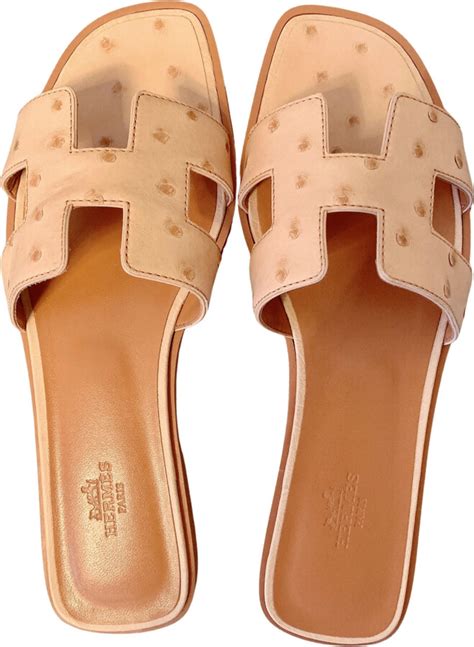 hermes oran sandals ostrich